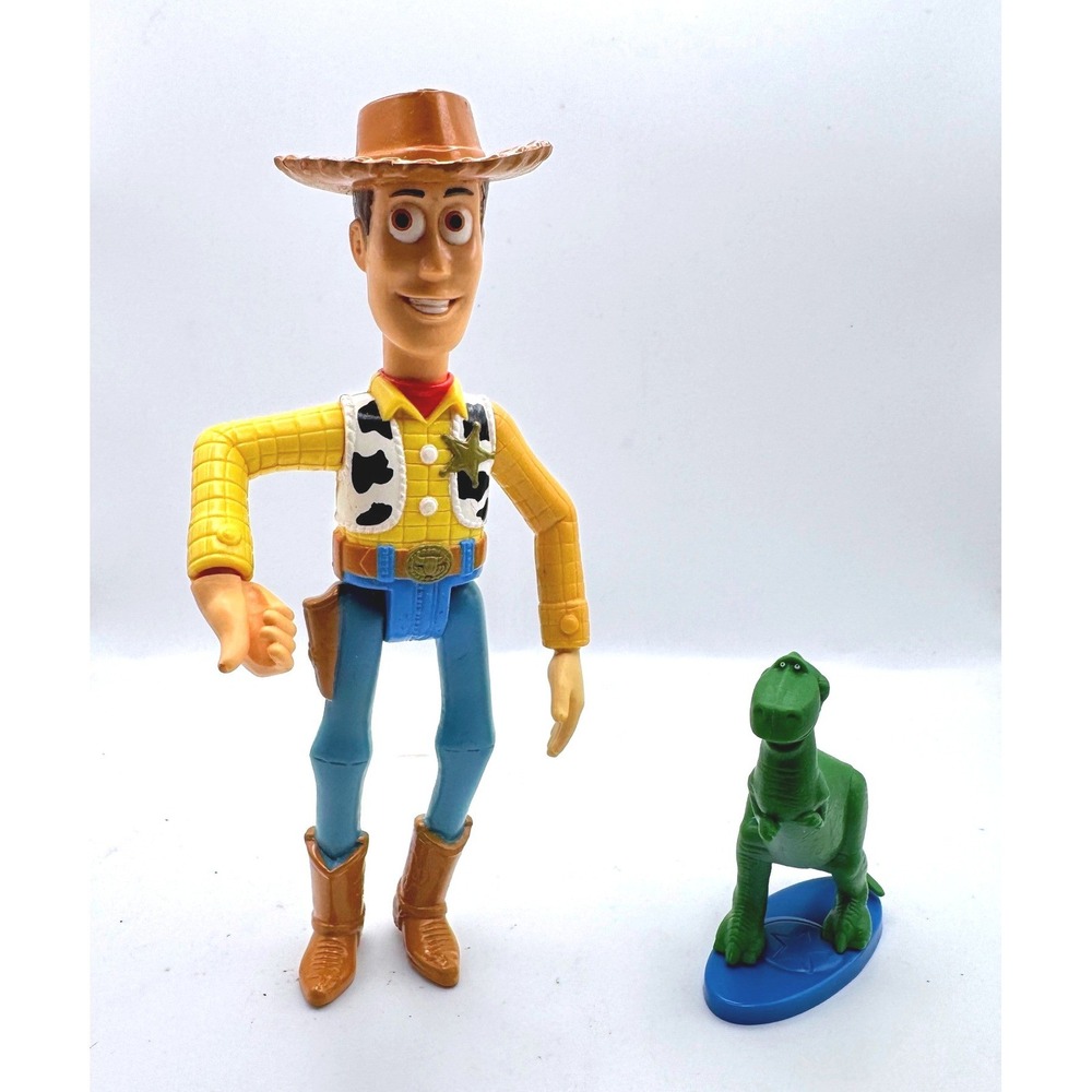 Disney Toy Story Woody and Rex Action Figure Set Burger King Kids Meal Vintage